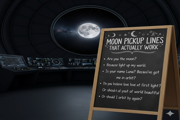 80+ Moon pick up line examples that actually work