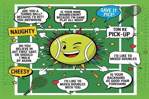 tennis pick up lines that are funny, naughty, cheesy and more
