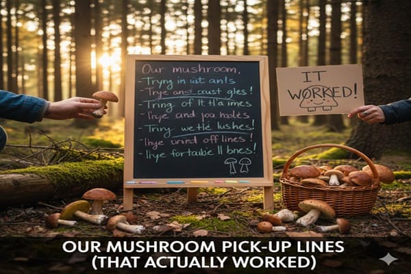 mushroom pick up lines that we tried