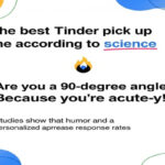 The best tinder pick up line according to science