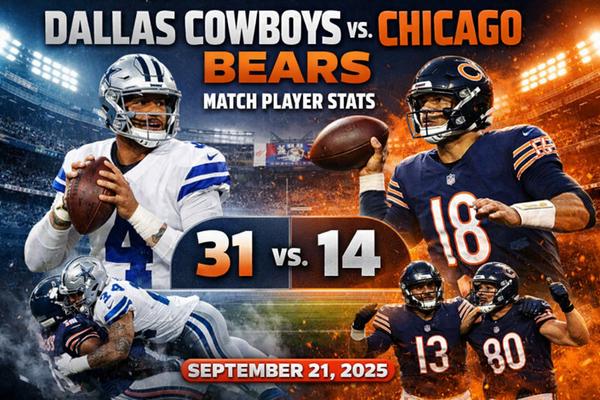 Dallas Cowboys vs Chicago Bears Match Player Stats