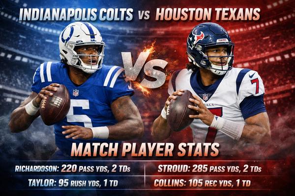 Indianapolis Colts vs Houston Texans Match Player Stats