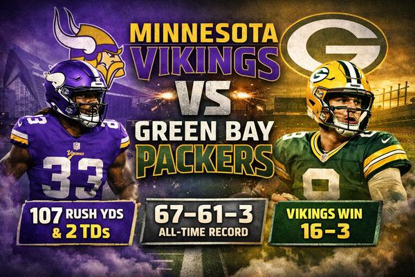 Minnesota Vikings vs Green Bay Packers Match Player Stats