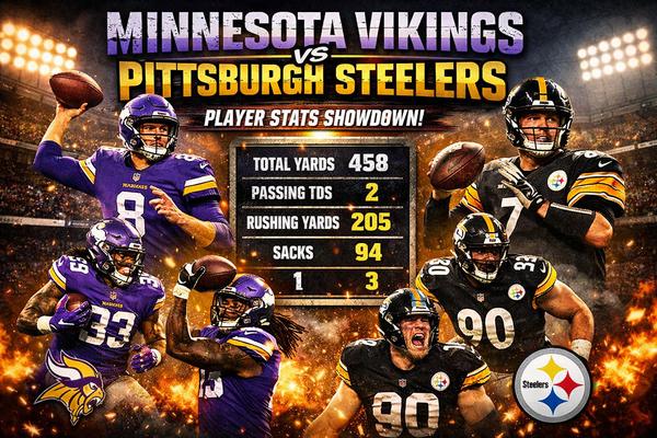Minnesota Vikings vs Pittsburgh Steelers Match Player Stats