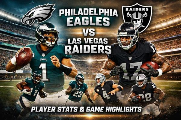 Philadelphia Eagles vs Las Vegas Raiders Match Player Stats