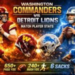 Washington Commanders vs Detroit Lions Match Player Stats