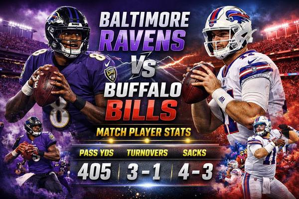 Baltimore Ravens vs Buffalo Bills Match Player Stats