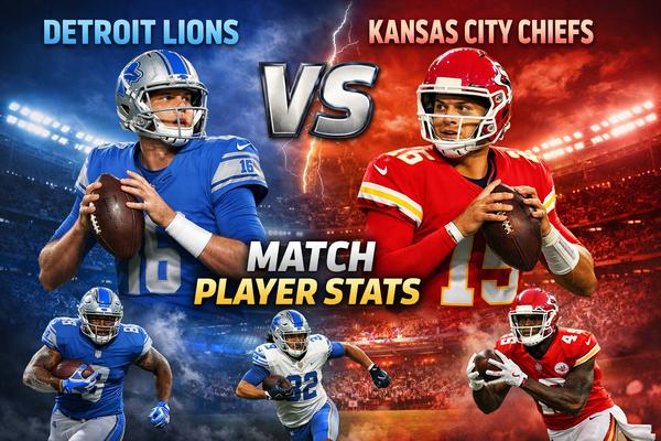 Detroit Lions vs Kansas City Chiefs Match Player Stats