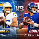 Los Angeles Chargers vs New York Giants Match Player Stats