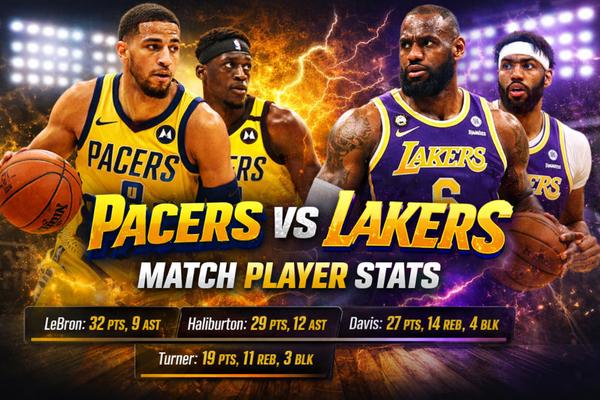 Pacers vs Lakers Match Player Stats