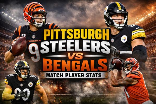 Pittsburgh Steelers vs Bengals Match Player Stats