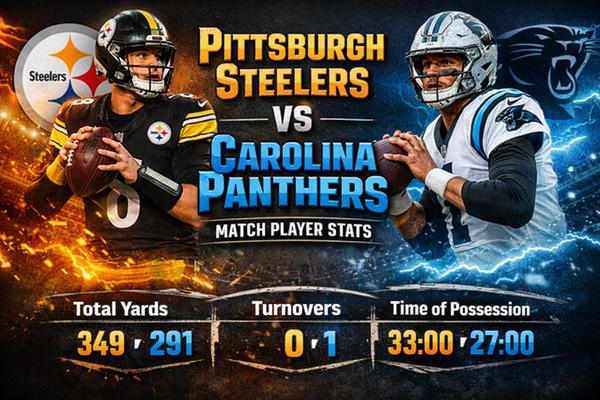 Pittsburgh Steelers vs Carolina Panthers Match Player Stats