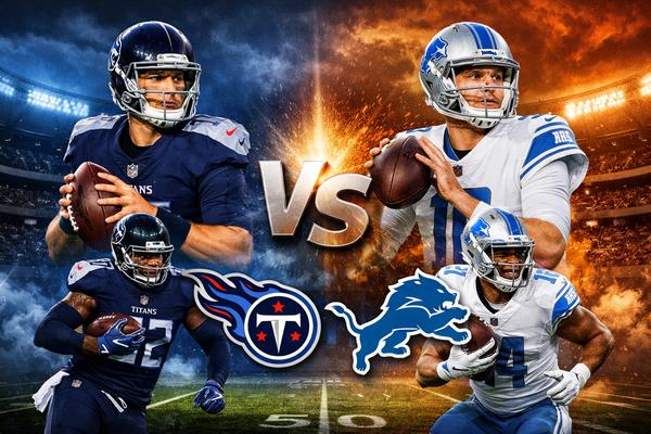 Tennessee Titans vs Detroit Lions Match Player Stats