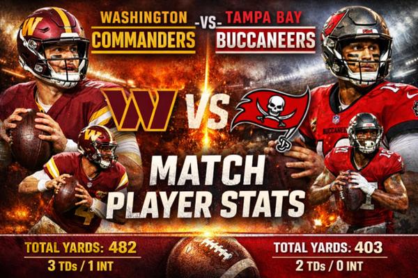 Washington Commanders vs Tampa Bay Buccaneers Match Player Stats