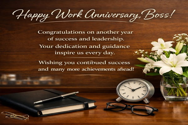 Anniversary Wishes to Boss That Are Professional and Respectful