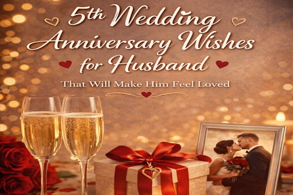 5th Wedding Anniversary Wishes for Husband