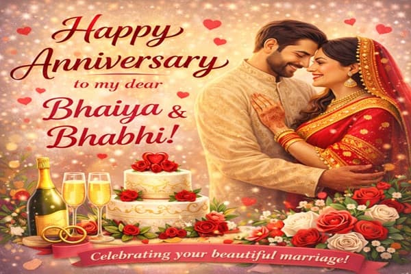 Anniversary Wishes for Bhaiya and Bhabhi